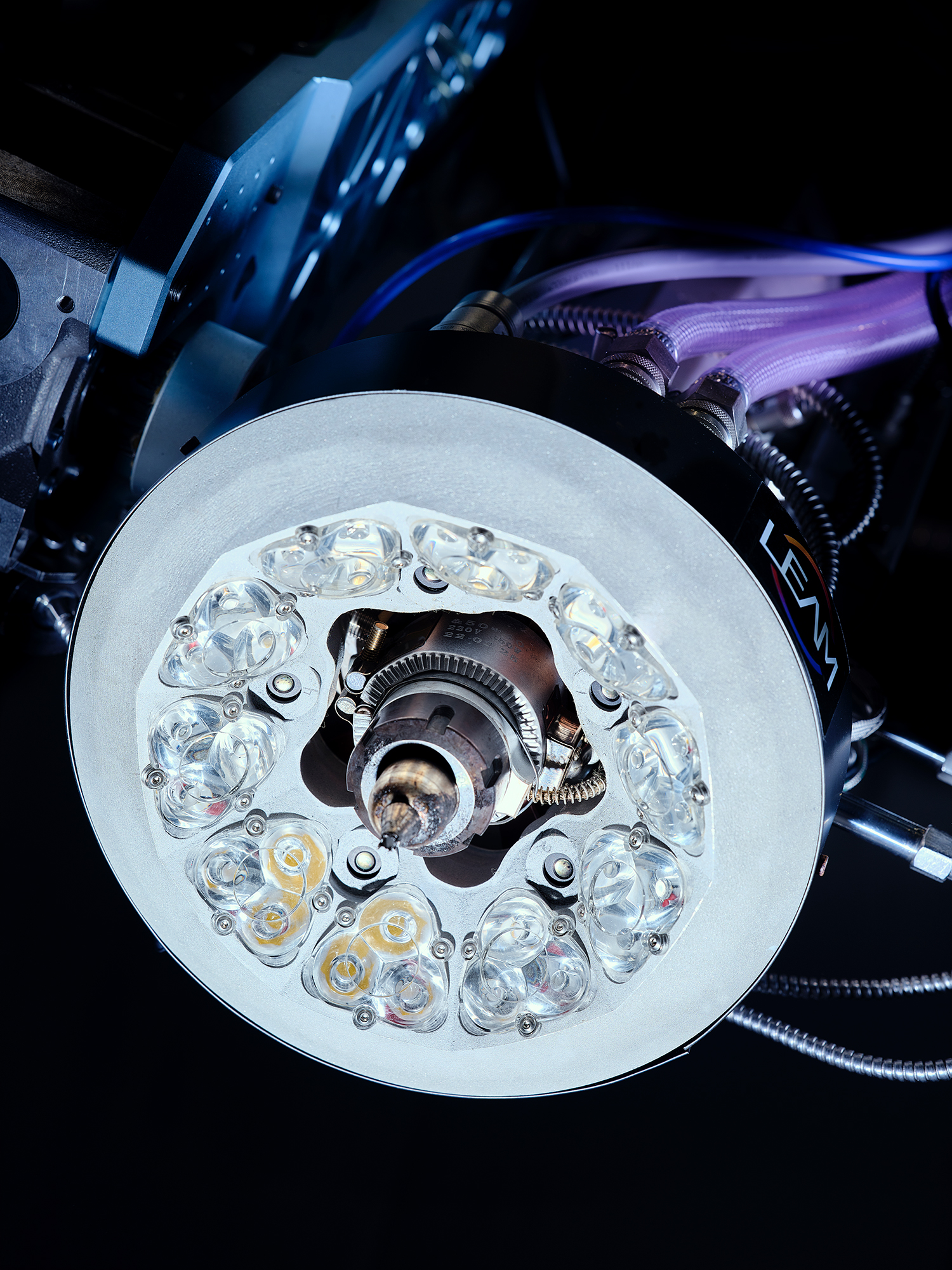 DEMEX end effector with LED emitters and thermal sensing around the extrusion nozzle